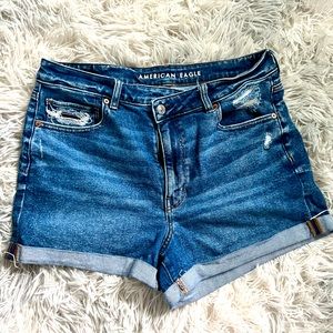 AE stretch Mom denim shorts